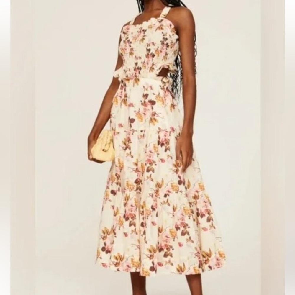 Sea New York Floral Cream Apron dress